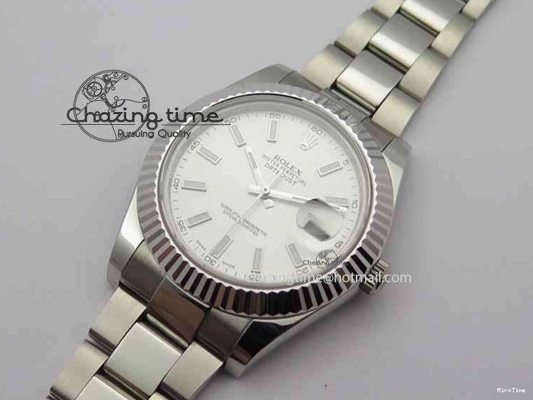 MiroTime 0131 DateJust II 41mm SS BP Maker Best Edition White Dial On SS Bracelet SA Snug 3733